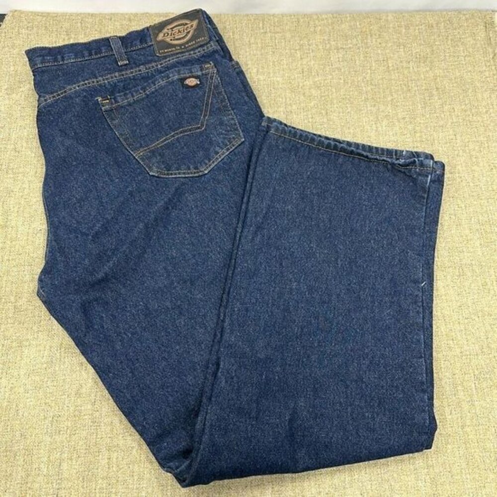 Like new Dickies Flannel Lined Jeans Mens 42x32 Relaxed Fit Blue Medium Wash